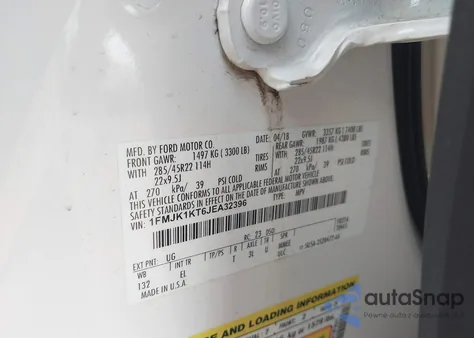 2018 Ford Expedition Max Limited from USA, damaged, VIN 1FMJK1KT6JEA32396